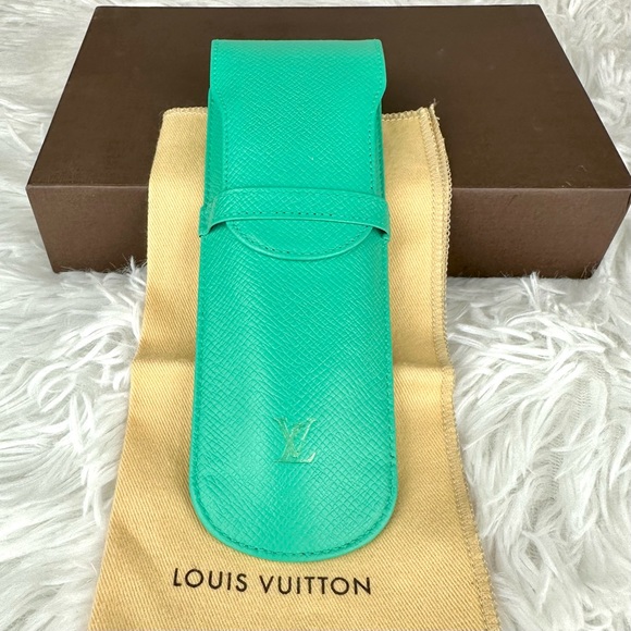 Louis Vuitton Handbags - Louis Vuitton Taiga Leather custom painted ink pen or pencil case pouch
